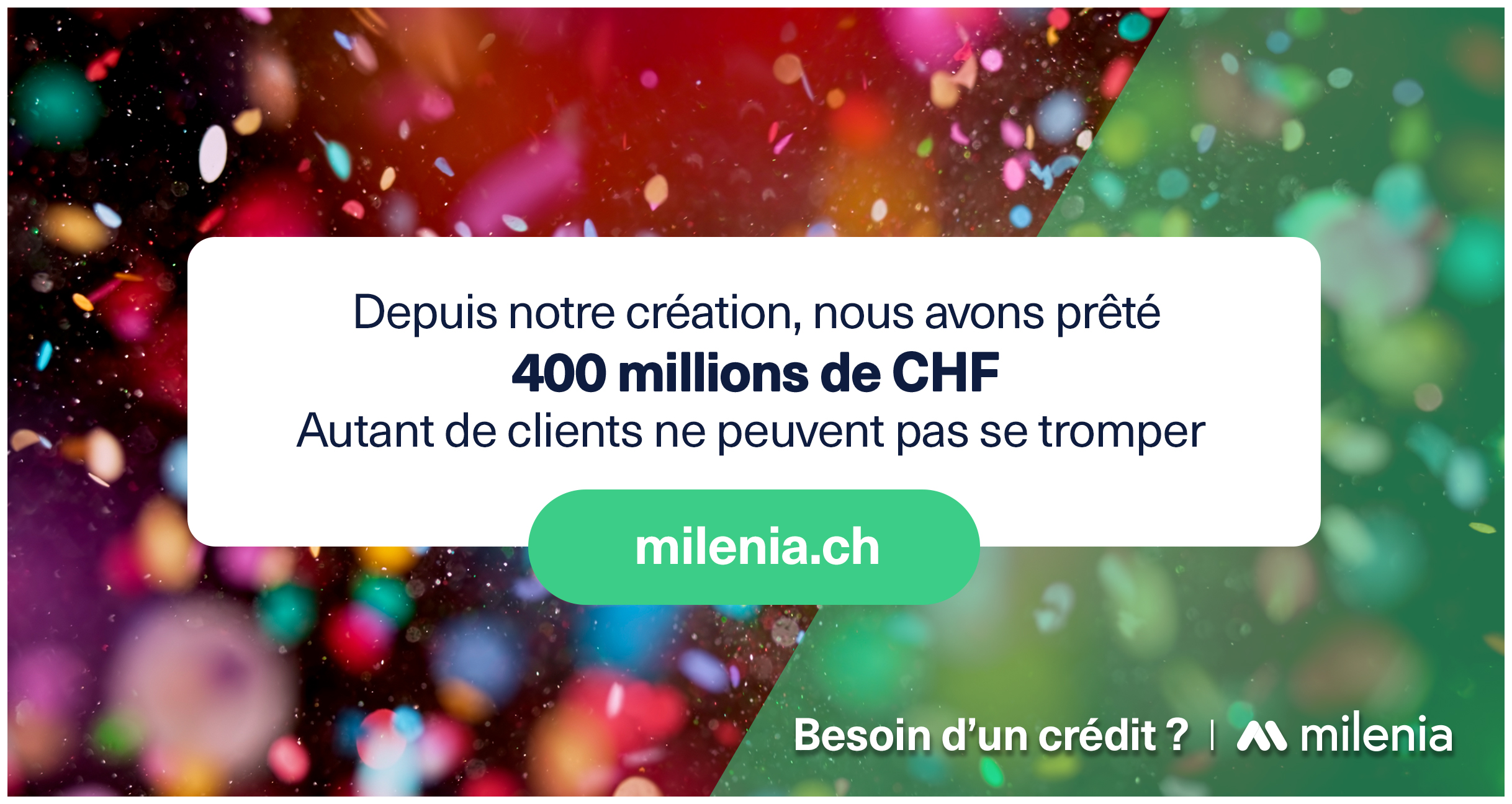 Affiche de rue pour Milenia, crédit personnel