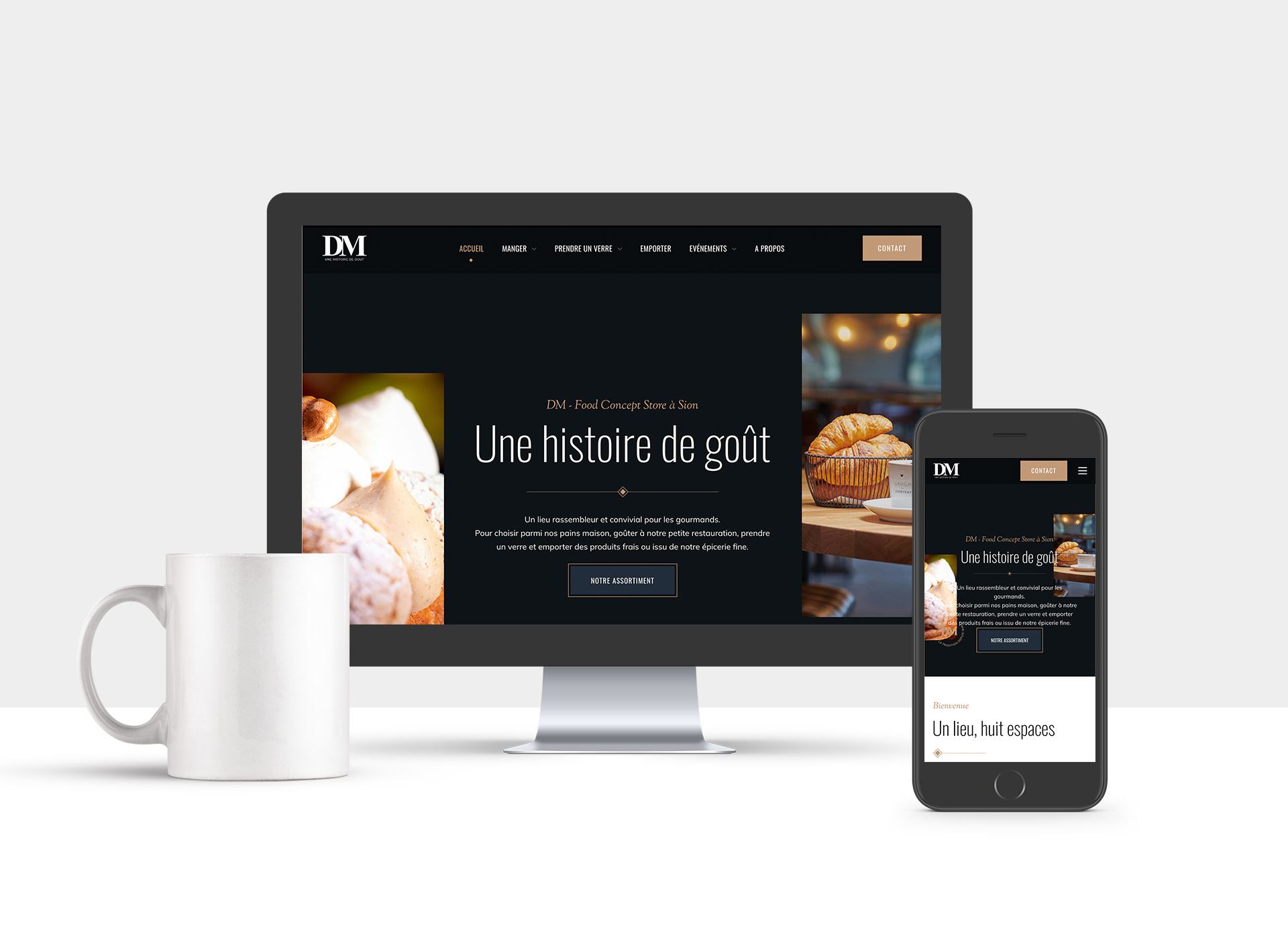 Design et développement d'un site web de food concept store en Valais